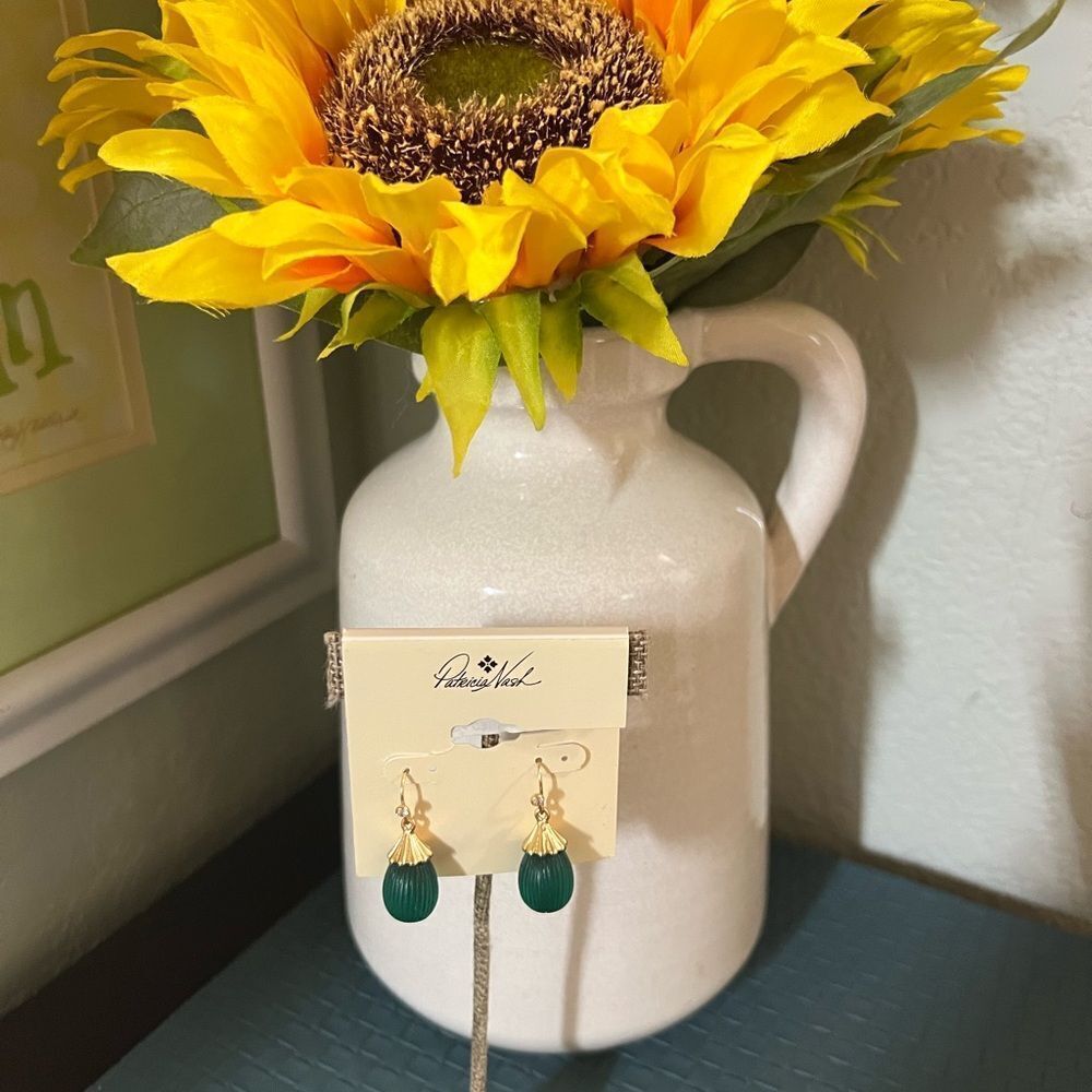 NWT Patricia Nash Green & Gold Earrings  #PNER